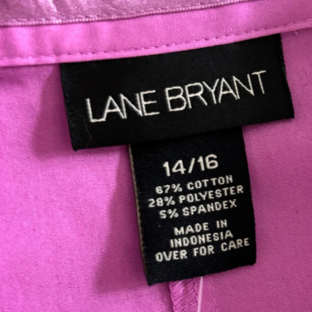 Lane Bryant Women's Button Down Shirt Lavender Size 14/16 NEW